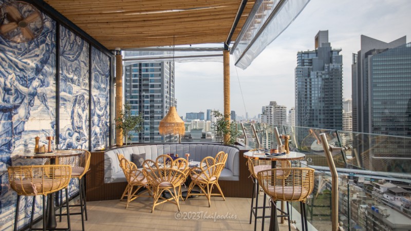 Experience amazing Mediterranean food and cocktails with stunning view of Bangkok skyline